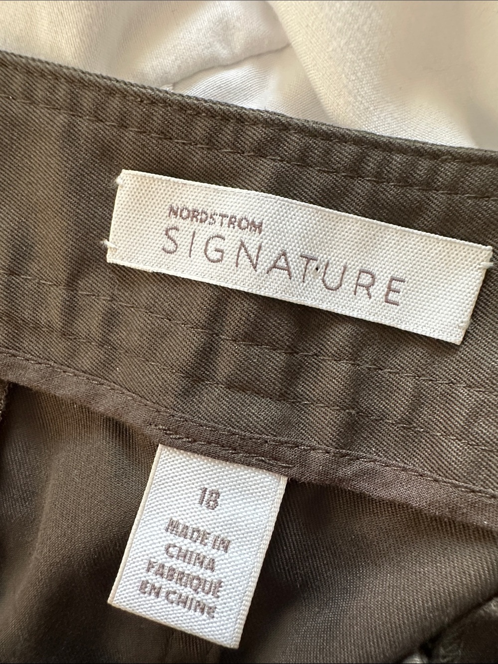 Nordstrom Signature Olive Green Utility Cargo Ankle Pants - Picture 5 of 7